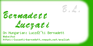 bernadett luczati business card